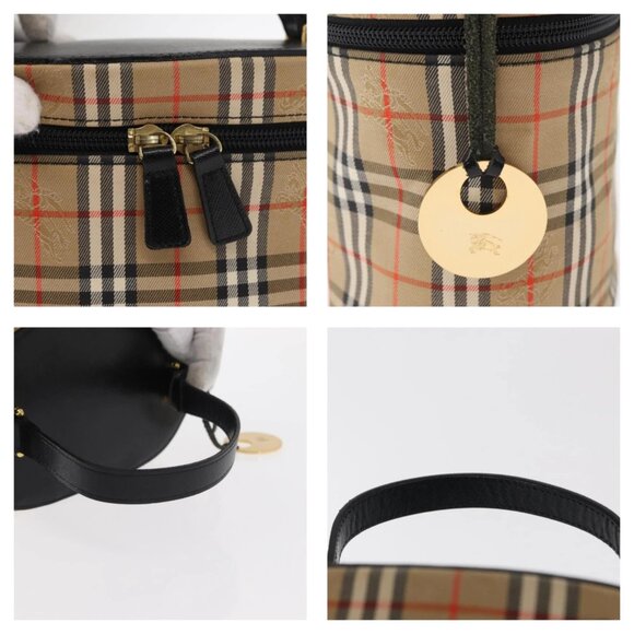 Authentic BURBERRY Nova Check Vanity Hand Bag bst384-121825 - Picture 7 of 16